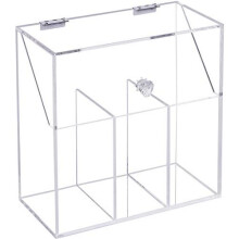 FOOcORDDY covered Makeup Brush Holder with Dustproof Lid, Large capacity Acrylic clear cosmetic Brush Storage Organizer for Vanity