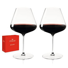Spiegelau Definition Burgundy Wine glasses, European-Made Lead-Free crystal, Dishwasher Safe, Set of 2, 34 Ounces
