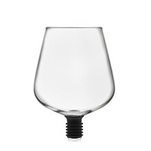 Godinger Chugmate Wine Glass Topper Goblet pentru a bea direct din sticla, numarul 1 original (pachet de 1) Clear