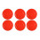 Mian Red Plastic Lids fits Luminarc Working glass 6 Pack 1