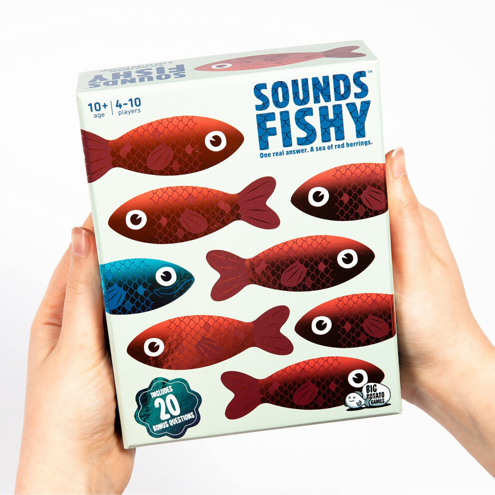 Sounds Fishy: The Fast-Thinking, Bluffing Family Board game for Kids 10+ and Adults - Best New Board games, Family Quiz games, Trivia games, Board gam