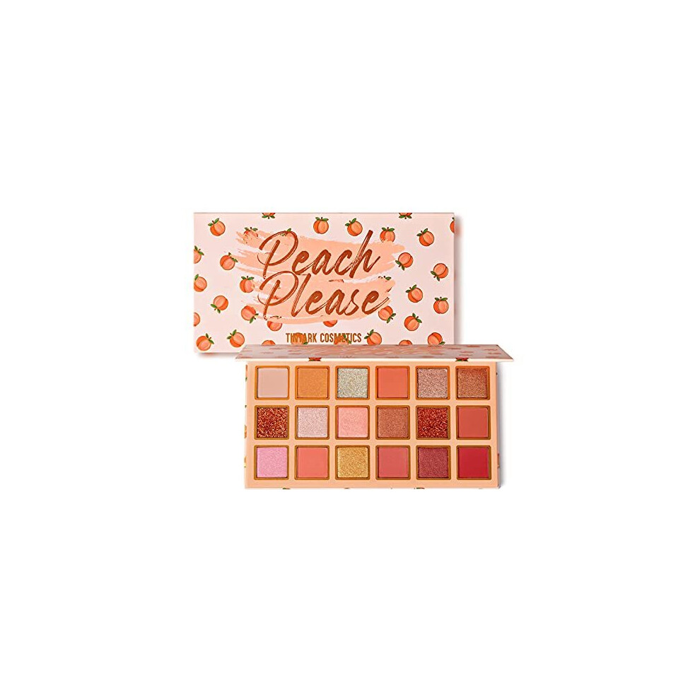 TINTARK Peach Please 18 colour Eyeshadow Palette for Beauty - Eyeshadow cosmetics with Matte Metallic Sparkle Shimmer Pink & Highlighter Eye Makeup fo