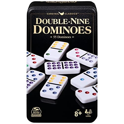 Spin Master Games, Cardinal Classics Double Nine Dominoes Set i Förvaringstins