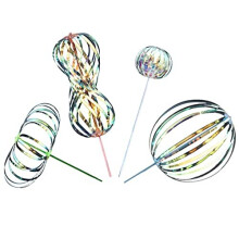 SENSORY4U Ραβδί Ουράνιου Τόξου - 4 Πακέτο - Μαγεία Party Bubble Wand - Στριφογυρίστε και Λάμψτε