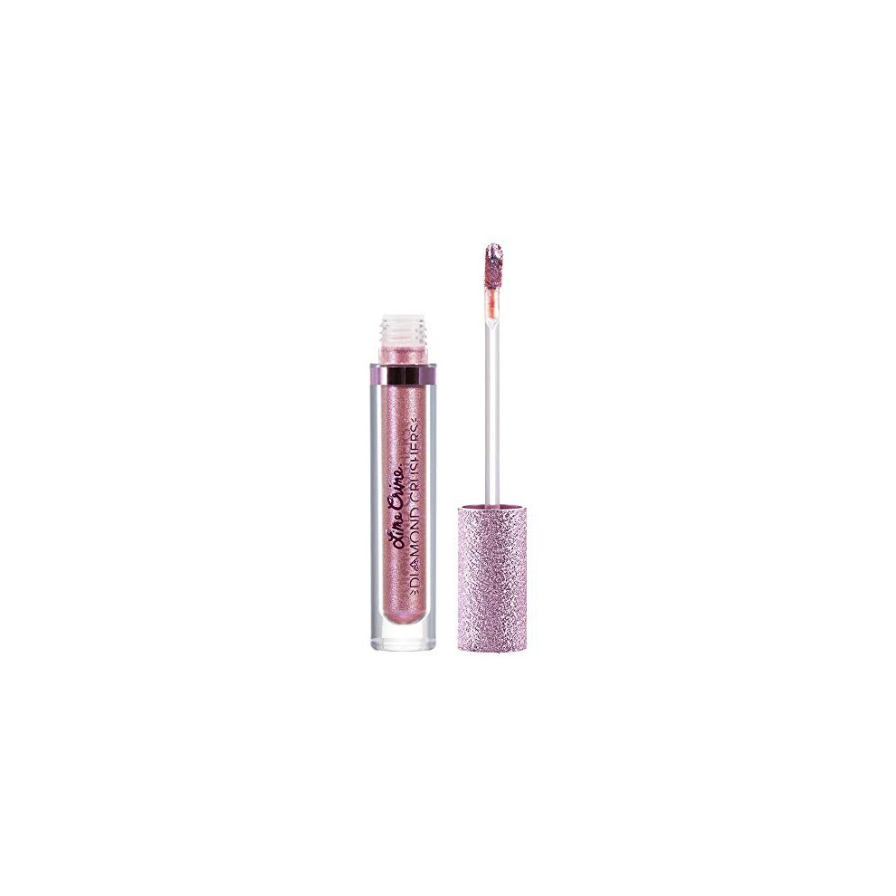 Lime Crime Diamond Crushers Iridescent Liquid Lip Topper, Fluke - Cool Mauve - Strawberry Scent - Enhances Mattes - For Face And Body - Wear Alone Or