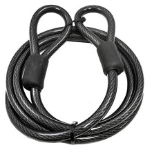Lumintrail 12mm (1/2 tum) Tung skerhetskabel vinylbelagd fltat stl med frseglade slingade ndar (4 '7' 10 '15' eller 30 ') (4-ft)