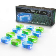 Capture the Flag REDUX: Glow-in-The-Dark Bracelet Expansion Set Add up to 12 Additional Players Light Up Kids for Skiing, Running, Night Games