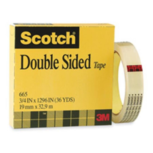 3M 3M  Double-sided Tape- 1in.Core- .50in.x900in.- Clear