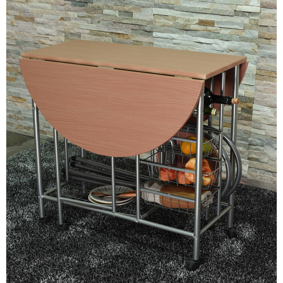 Dining Table and Chairs Space Saving Foldable Kitchen Breakfast Bar 2 Seater G-0527