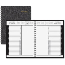 At A Glance 8.5 X 11 in. 24-Hour Daily Appointment Book, Simulated Leather - Black