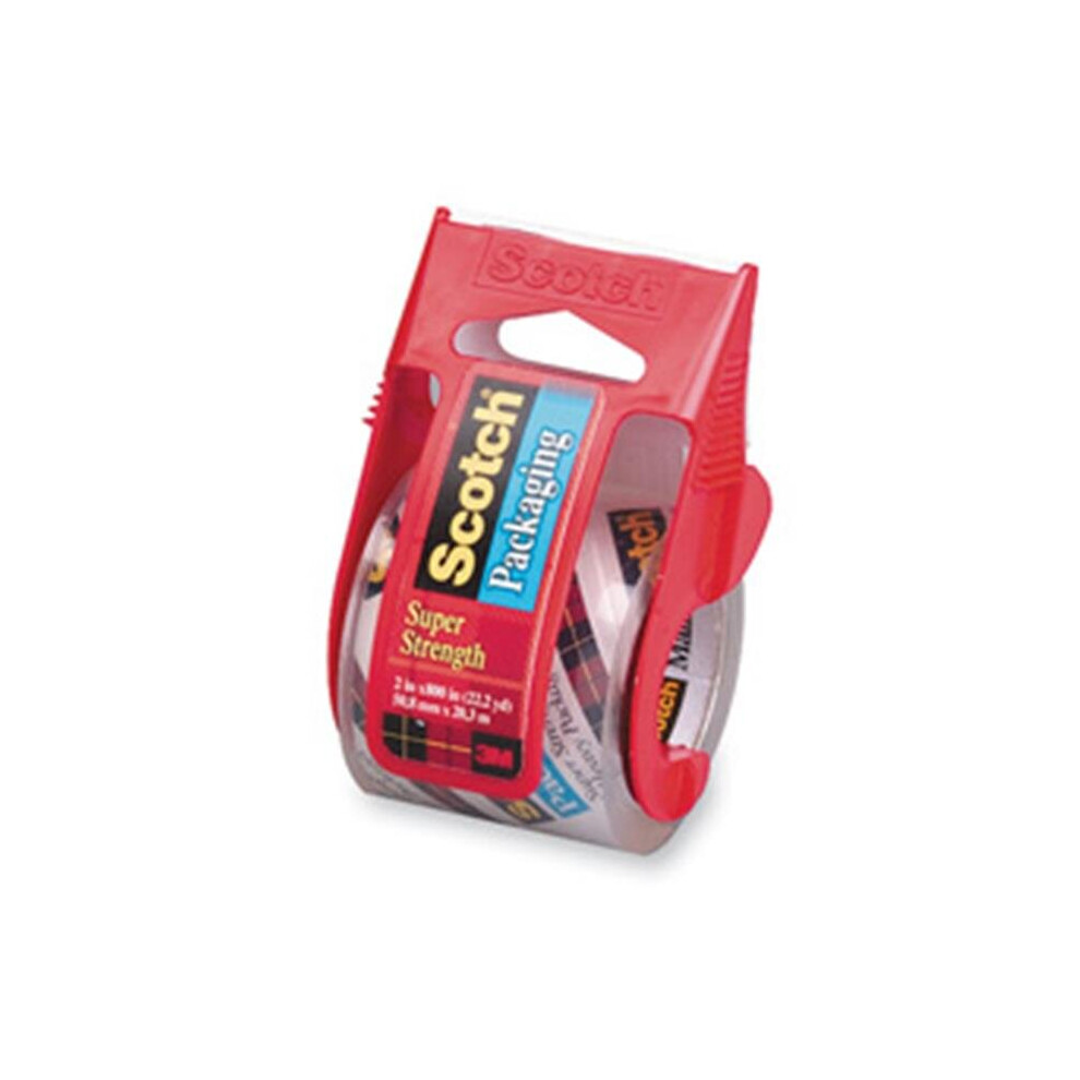 3M  Packing Tape- w- Dispenser- 2in.x22.2 Yds- 1-.50in.- 1-RL- Core- Clear