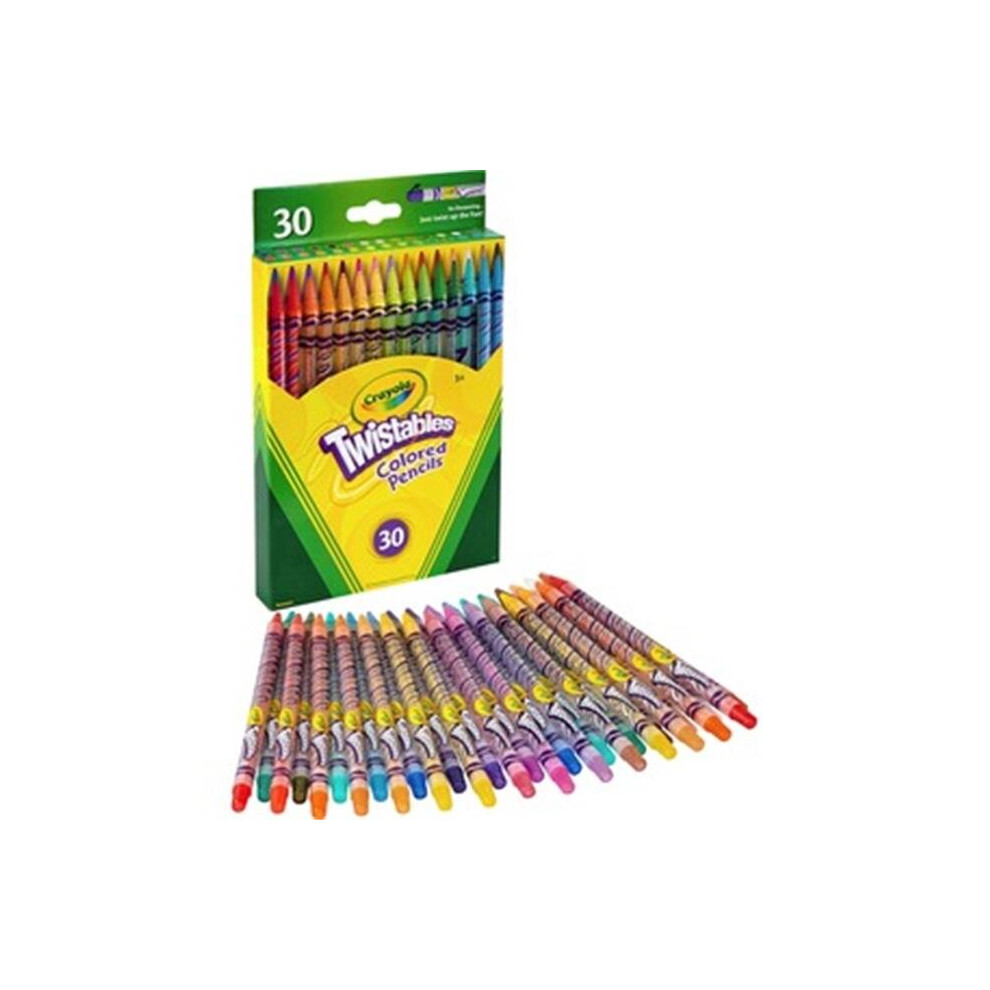 Crayola Twistables Colored Pencil, Assorted - Pack Of 30