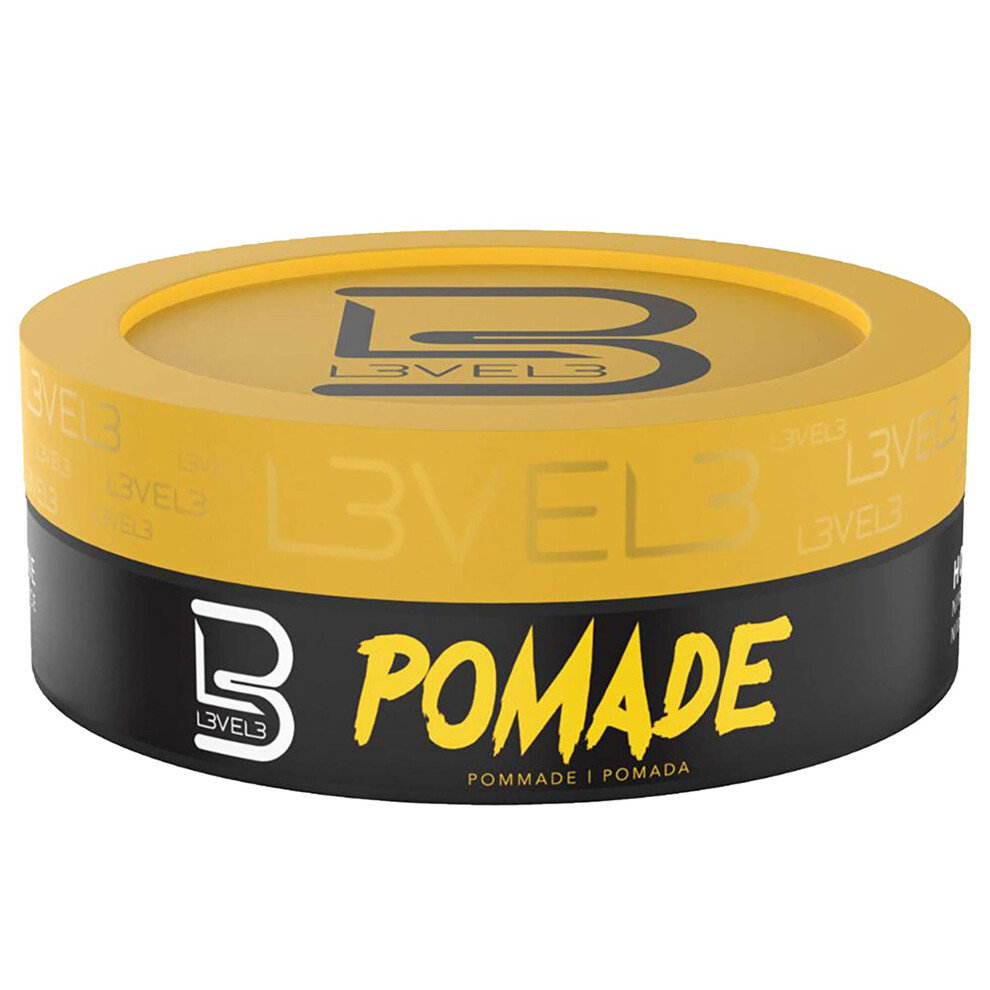 L3VEL3 Pomade - Delivers Brilliant Shine to Hair - Infused with Keratin - Gives Hair an Uplifting Scent - Extreme Hold - 150 ml