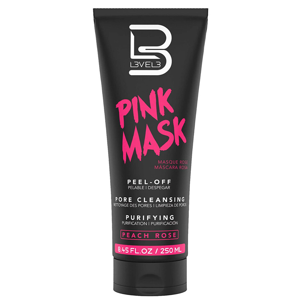 L3vel3 Pink Mask - Deeply Cleanses And Purifies Skin - Unclogs Pores - Delivers Instant Results - Suitable For Sensitive Skin - 250 Ml