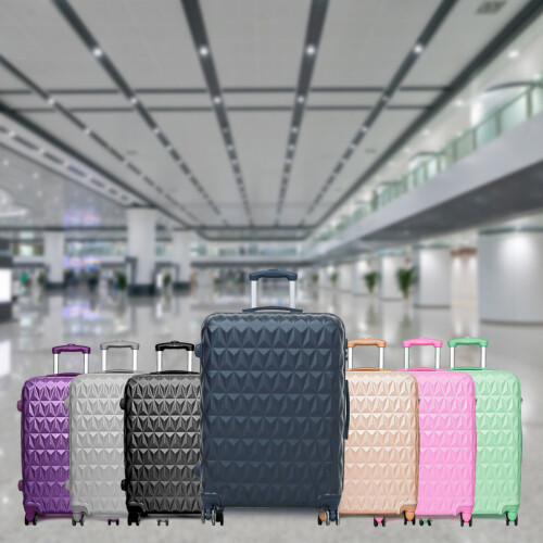 (20'' NAVY BLUE) Hard Shell Suitcase Lightweight hand Carry Cabin on OnBuy