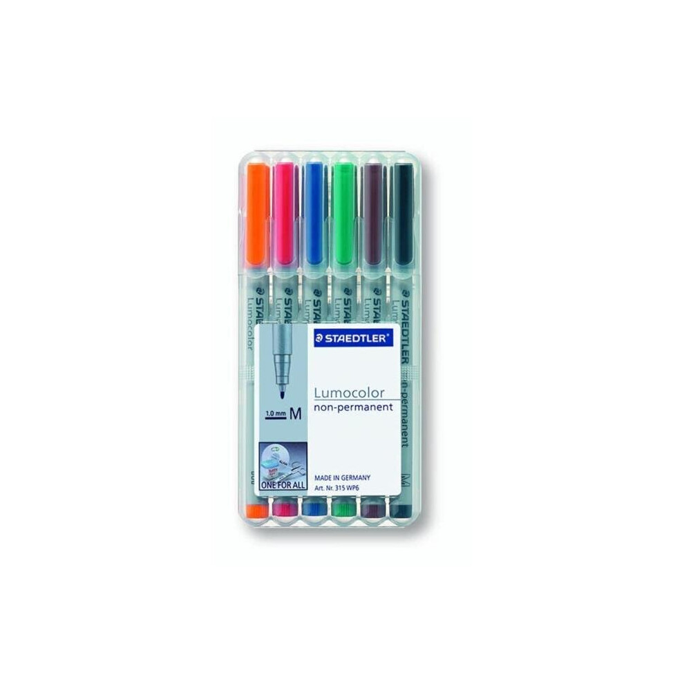 Staedtler ST 313 WP6 Overhead pen Lumocolor, S permanent 6 pieces