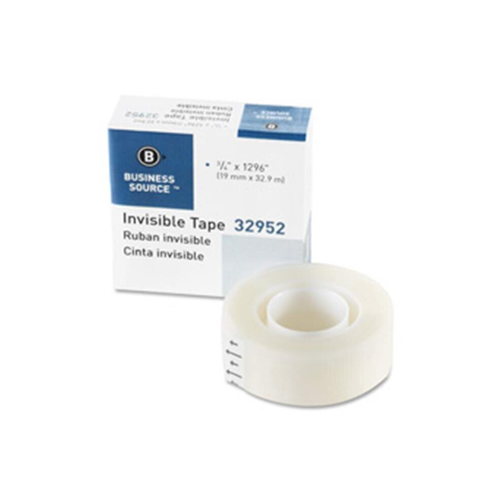 Business Source Invisible Tape Dispenser Refill Roll, 12 Per Box 758218366486