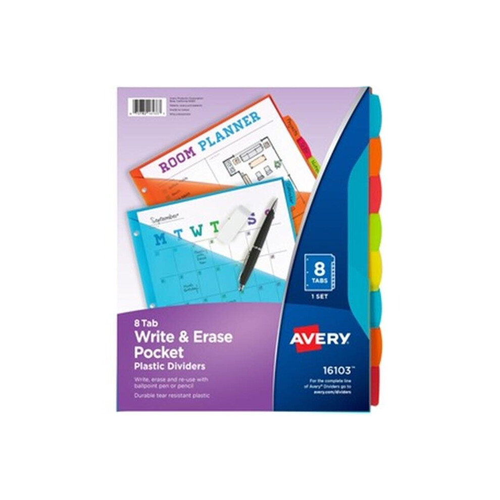 Avery  8TB Write-On Dividers, Asstorted Color-image-OPC-PB6PQDT-NEW