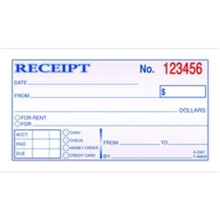 TOPS Money Receipt Book, 2-part, carbonless, 50 ST per BK