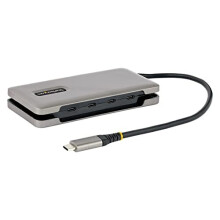 StarTech 4-Port USB-C Hub, 4x Ports, USB 3.1 10Gbps - Portable C with 100W Power Delivery Pass-Through - Type w/ 9.8in/25cm Wrap-Around Cable -