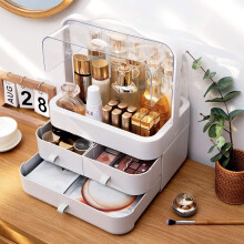 White Makeup Cosmetic Storage Box 3 Drawers Beauty Cosmetic Organisers