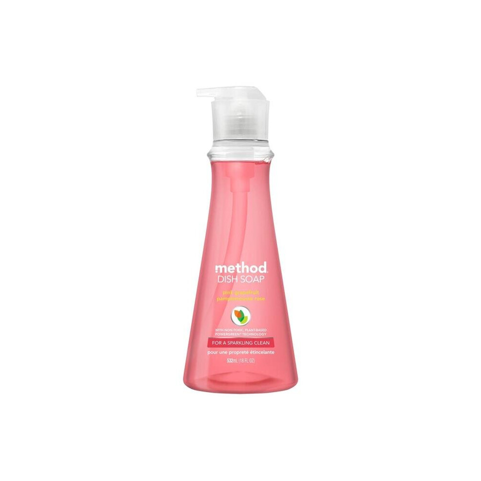 Method Products  18 fl oz Dish Soap Pump, Pink Grapefruit