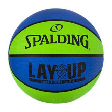 Spalding Sports Div Russell 22 in. Lay-Up Mini Outdoor Basketball, Blue & Green