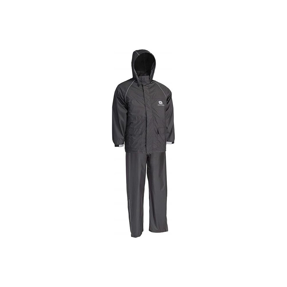 West Chester Holdings 2 Piece John Deere Rain Suit, Black - Large 758218544556