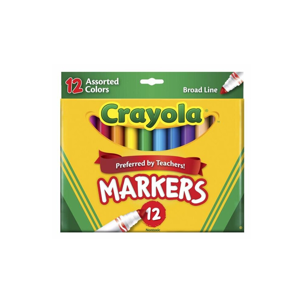 Crayola  Original Non-Toxic Marker Set, Conical Tip, Set - 12