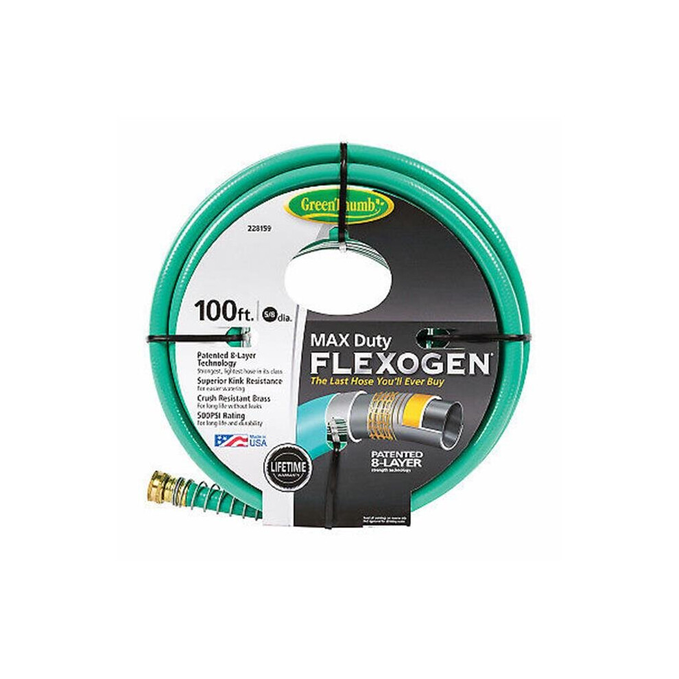 Fiskars  0.625 in. x 100 ft. Green Thumb Max Duty Flexogen Hose