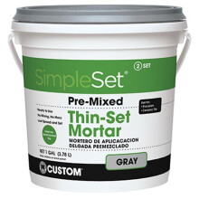 Building Products CTTSG1-2 1 Gallon Thin Set Mortar, Gray