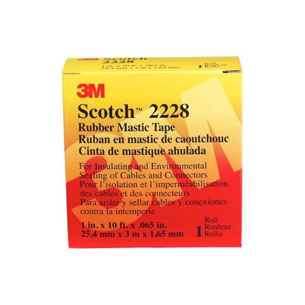 3M 2228 1 In X 10 Ft. Rubber Mastic Tape