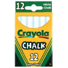 Crayola 51-0320 White Chalk - 12 Count, Pack Of 6