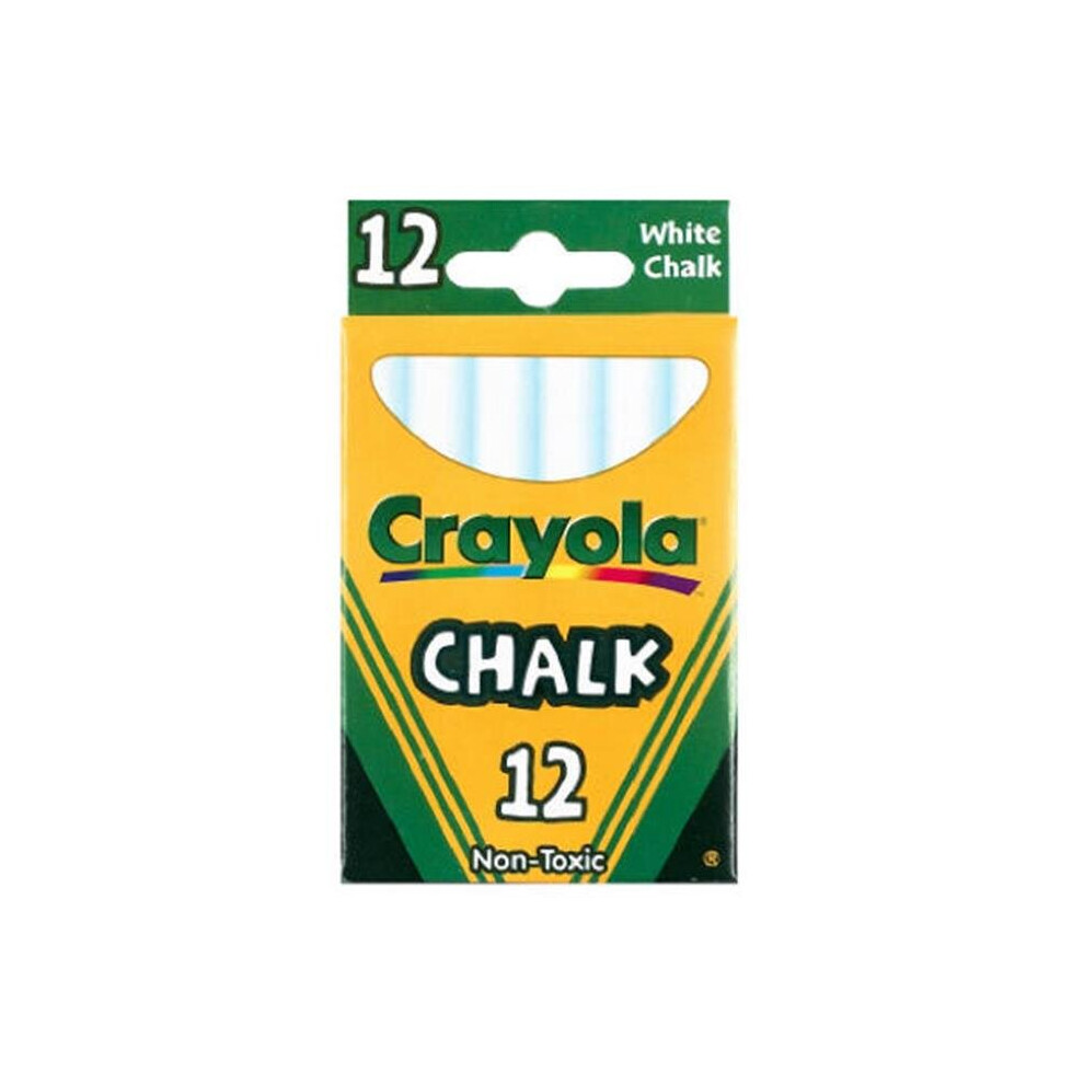 Crayola 51-0320 White Chalk - 12 Count, Pack Of 6