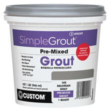 Building Products PMG165QT Quart Pre-Mixed Grout, Delorean Gray