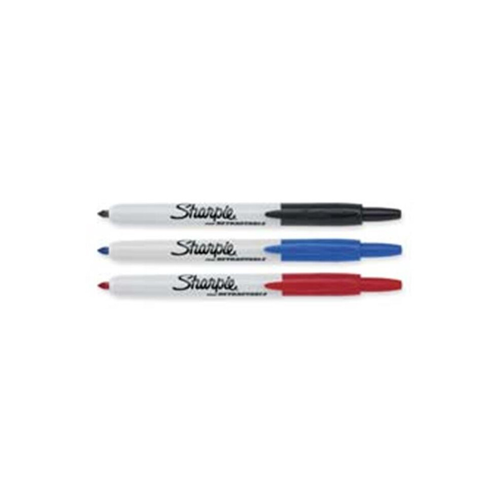 Sharpie Sanford Brands Fine Point Retractable Markers, Red