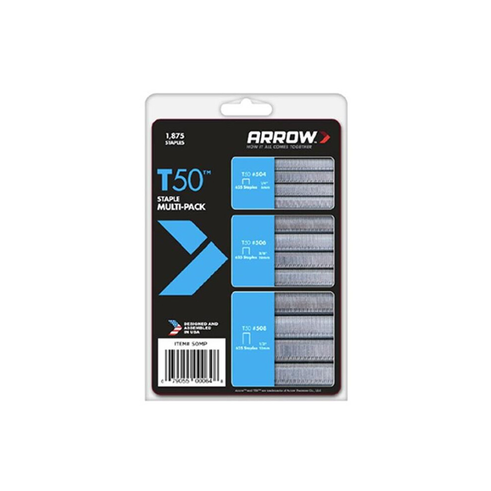 Arrow Fastener 50MP 1875 Count Multi T50 Staple