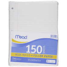 Pacon Mead Filler Paper, Loose Leaf Paper - Pack of 150