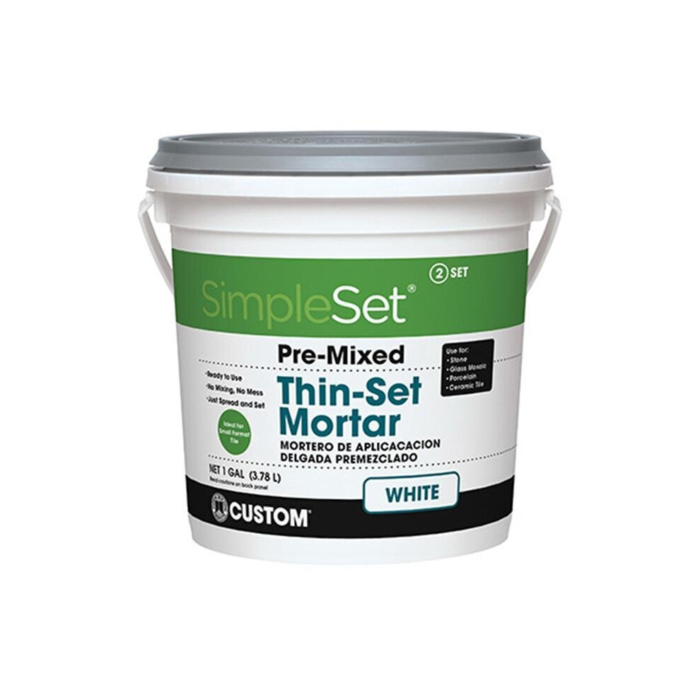 Building Products Sttsw1-2 1 Gallon Thin Set Mortar, White 758218349250