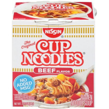 Nissin Foods 2.25 oz Top Ramen Beef Flavor Cup Noodles - Pack of 12
