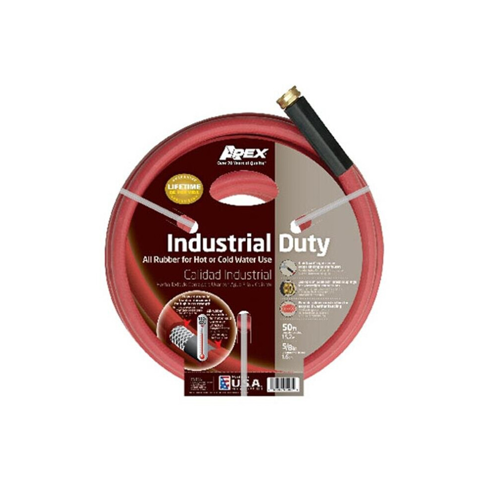 Apex 8695-50 0.63 in. x 50 ft. Red Industrial Rubber Hose