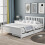 4FT6 Wooden Solid Pine Storage Bed Frame With Drawers 2