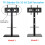 Swivel TV Floor Stand with Cable Mount Component Shelf fit 32-65 4