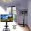 Swivel TV Floor Stand with Cable Mount Component Shelf fit 32-65 9