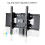 Swivel TV Floor Stand with Cable Mount Component Shelf fit 32-65 7