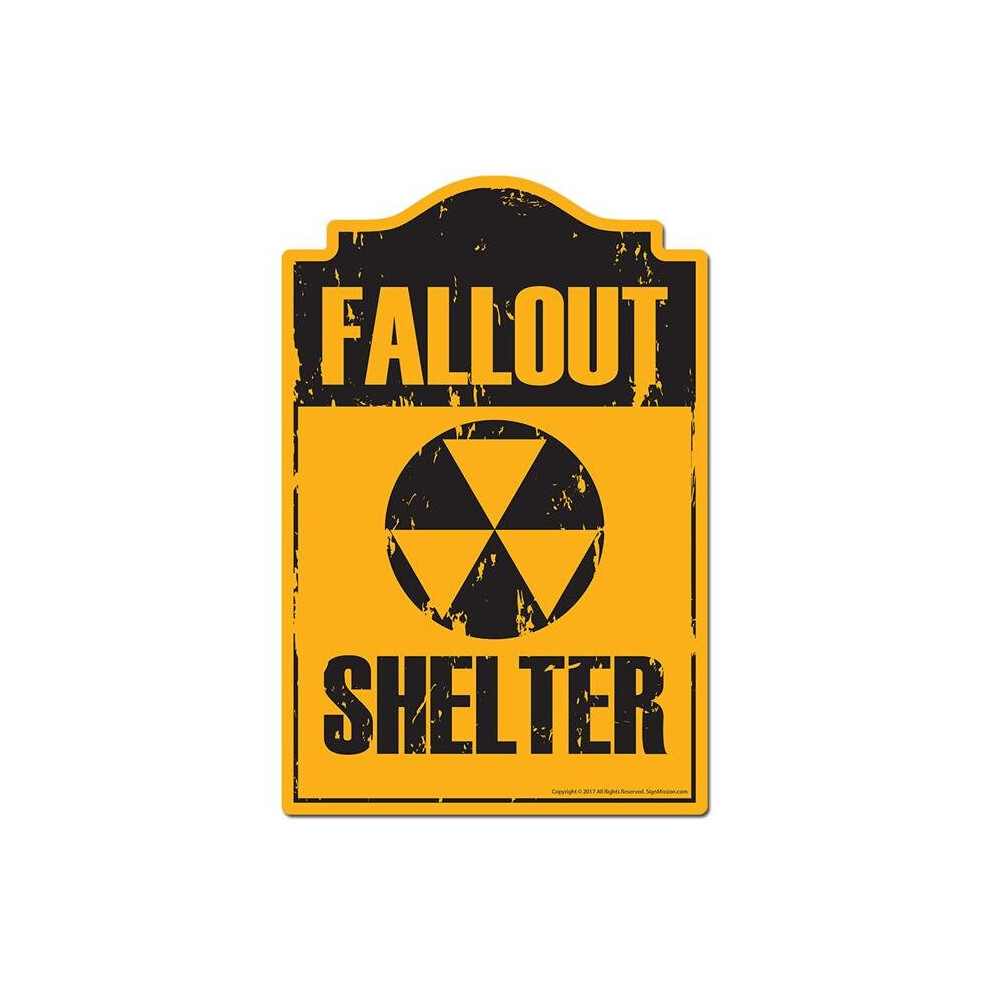 SignMission  12 x 8 in. Fallout Shelter Novelty Sign