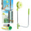 Extendable Window Squeegee with Rotating Head - High-Rise 2-in-1 Window Cleaner, Telescopic 0.6-1.4 m 1