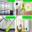 Extendable Window Squeegee with Rotating Head - High-Rise 2-in-1 Window Cleaner, Telescopic 0.6-1.4 m 6