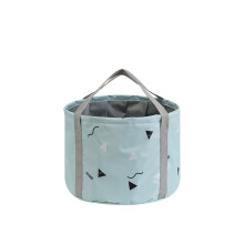 (Blue, M) 12/18L Folding Basin Camping Washbasin Bucket Foot Bath Sink Washing Basket Outdoor Travel