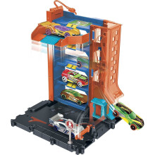 Hot Wheels City Downtown Car Park 4 Level Garage Playset with 1 Car Included